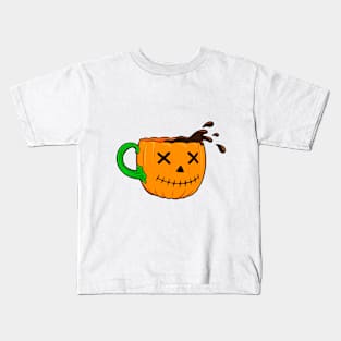 Halloween Coffee Cup Kids T-Shirt